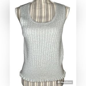 Jeanne Pierre Sleeveless Sweater Top Petite Medium